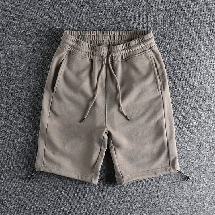 GrogeousBen Men's 100% cotton summer casual running shorts  high quality loose thick weight shorts men