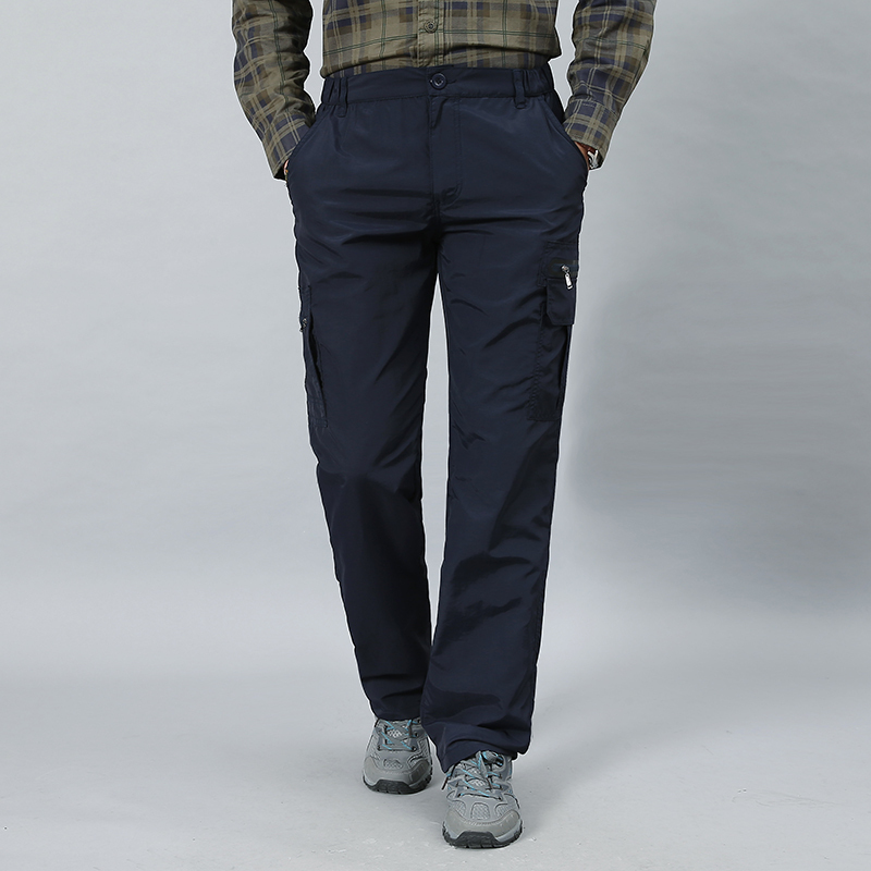 Clearance sale-Men's Casual Pants Straight Mid-waist Elastic Pants Outdoor Sports Male Long And Breathable Quick-drying Trousers