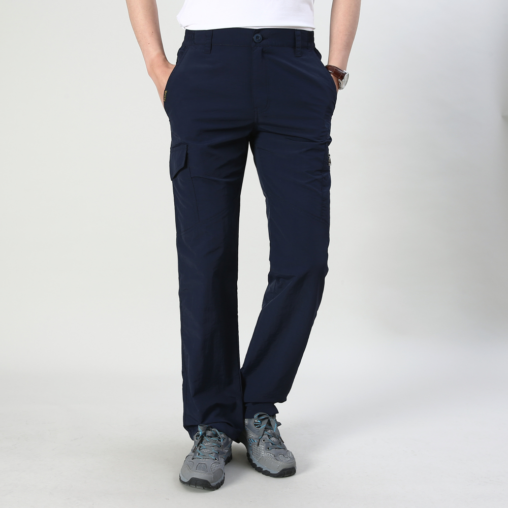 Clearance sale-Men's Casual Pants Straight Mid-waist Elastic Pants Outdoor Sports Male Long And Breathable Quick-drying Trousers