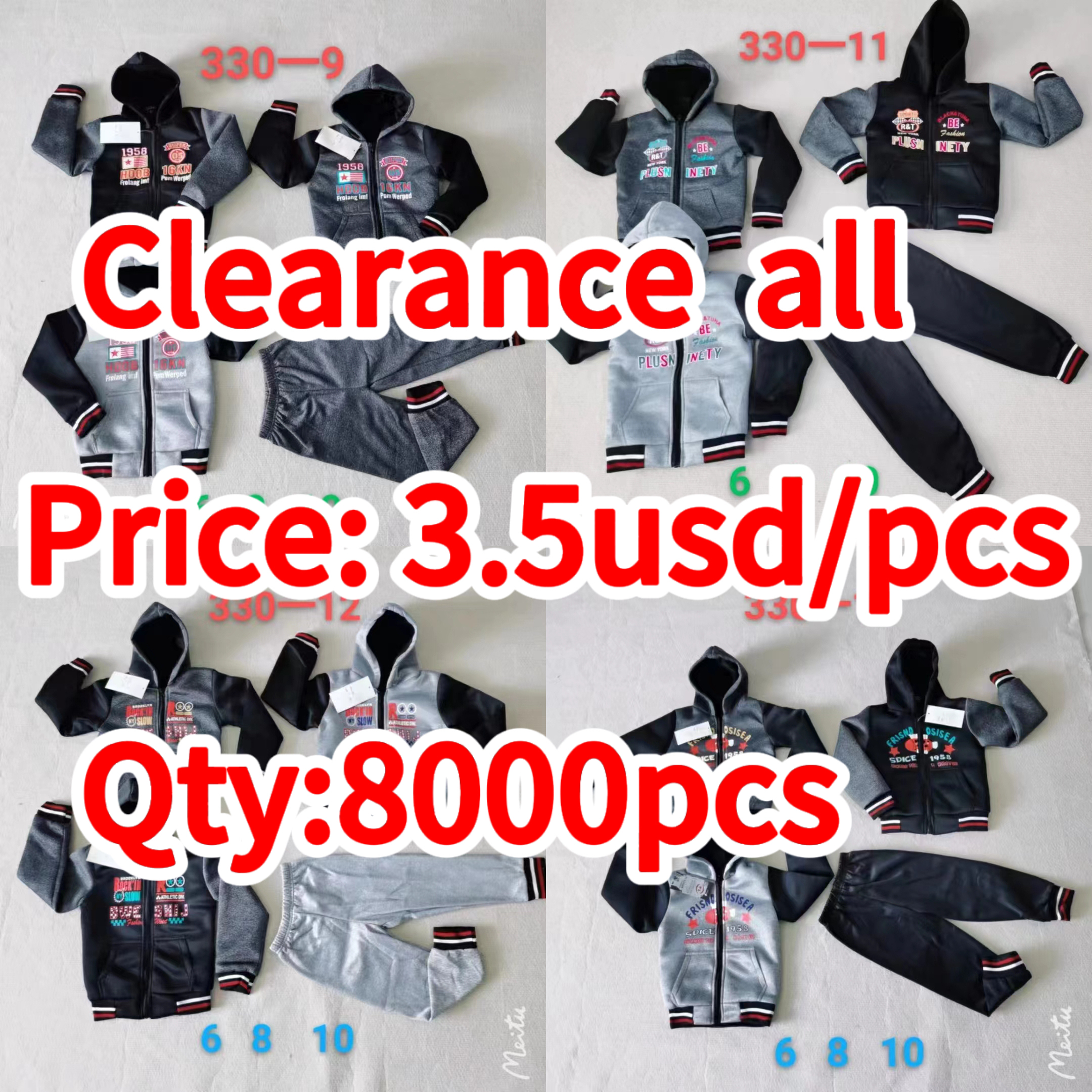 Clearance sale- Kids Clothing Boys Kid Boy Tracksuit Clothing Sets 2 Piece