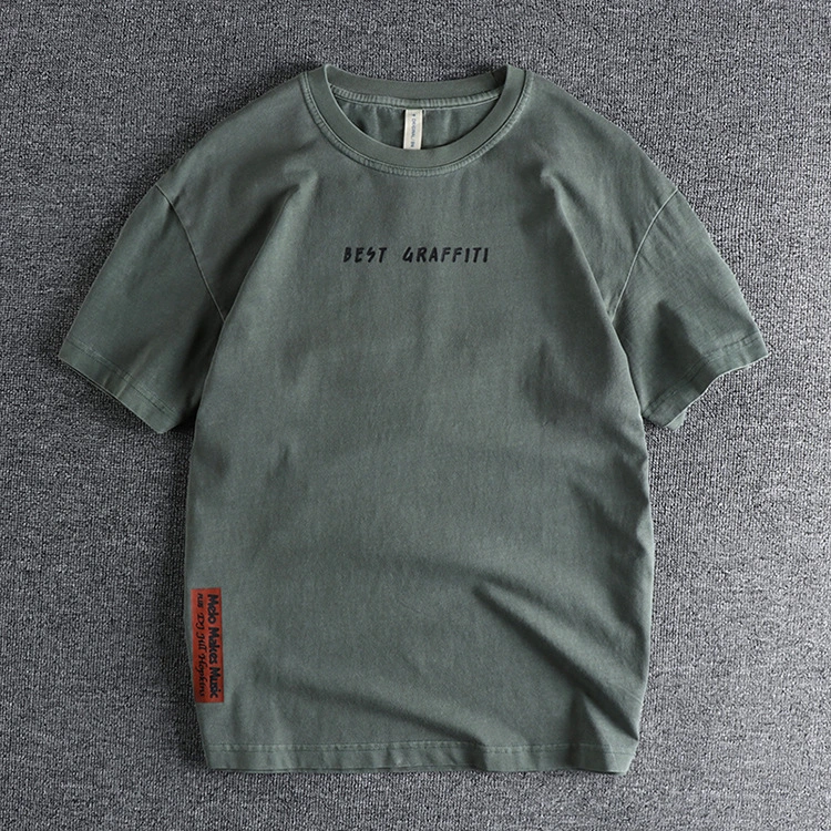 GrogeousBen Men's High quality plain t shirt custom men's t shirt oversize fit t shirt for men custom washed vintage t shirt