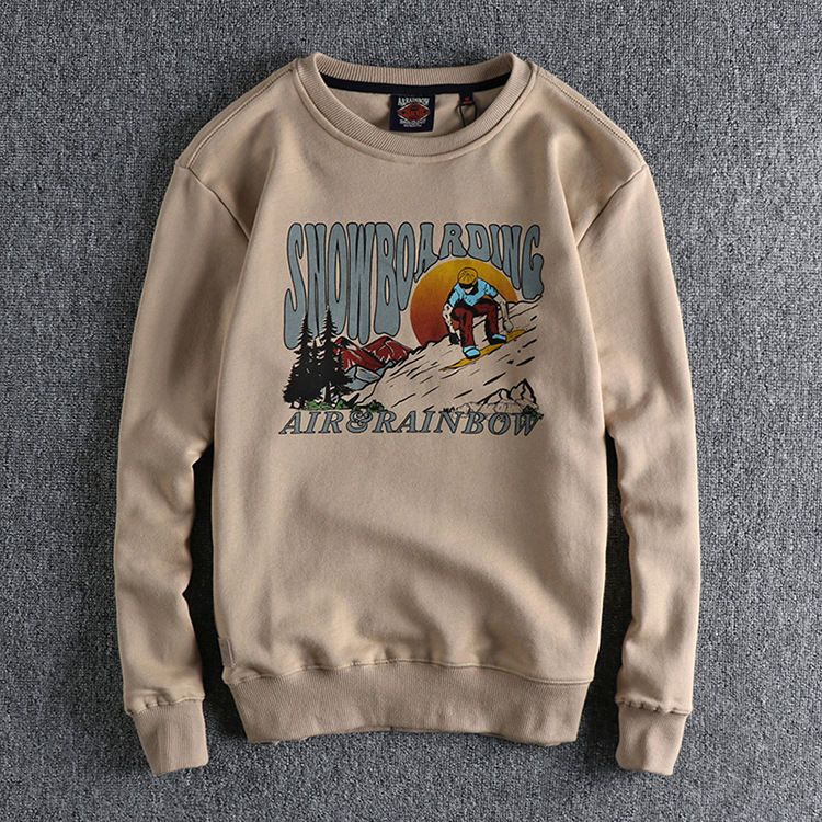 GrogeousBen Men's  sweatshirt street wear crew neck sweatshirt loose oversized pullover sweatshirt