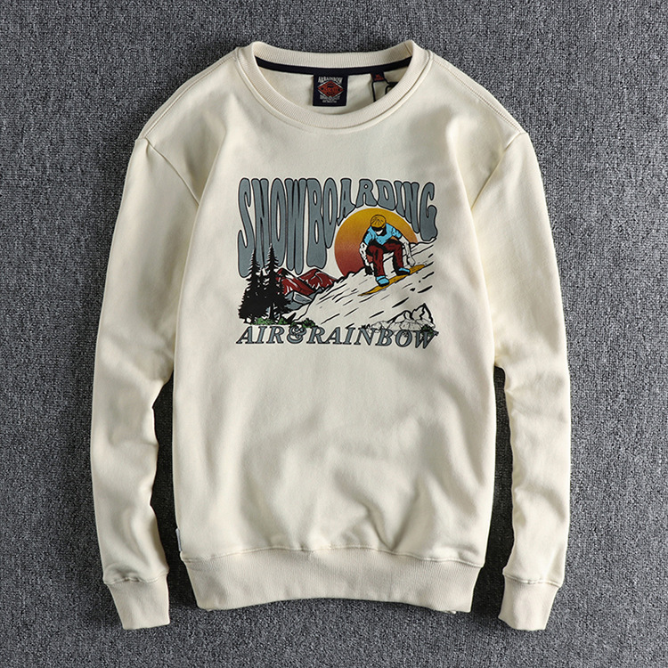 GrogeousBen Men's  sweatshirt street wear crew neck sweatshirt loose oversized pullover sweatshirt
