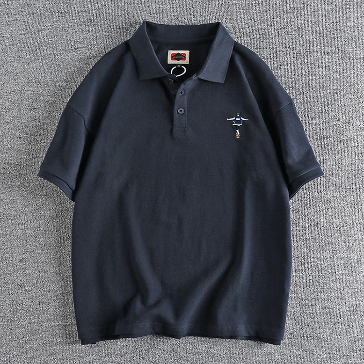 GrogeousBen good embroidery quality custom printing pattern and logo short sleeve 100% cotton polo t shirt custom men s polo shirt