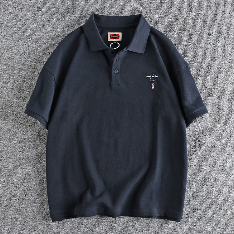 GrogeousBen good embroidery quality custom printing pattern and logo short sleeve 100% cotton polo t shirt custom men s polo shirt