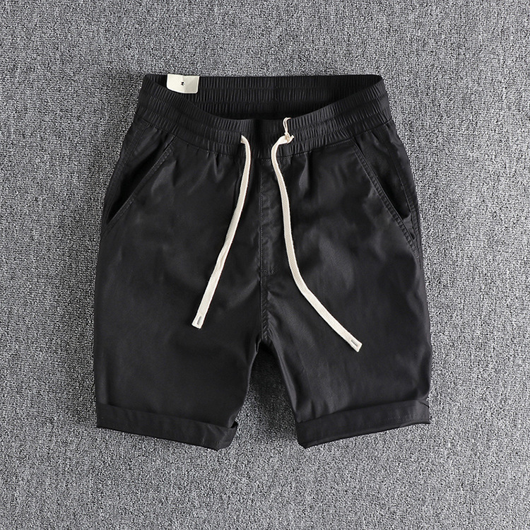 GrogeousBen Men's  workout shorts Elastic waist men's chino shorts Quality drawstring cargo shorts