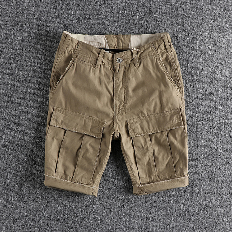 GrogeousBen Men's wholesale custom fashion multi pockets streetwear slim fit cargo mens summer shorts