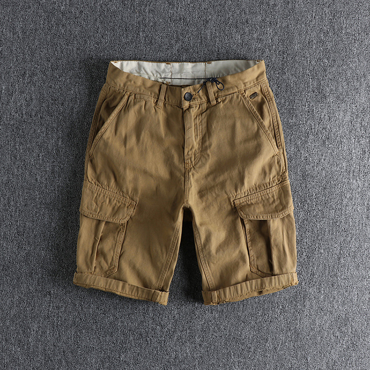 GrogeousBen Men's  High Quality Vintage Sweat Pants Mens Gym Shorts Pockets Plain Custom Cargo Shorts