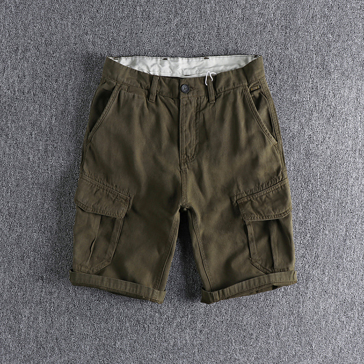 GrogeousBen Men's  High Quality Vintage Sweat Pants Mens Gym Shorts Pockets Plain Custom Cargo Shorts