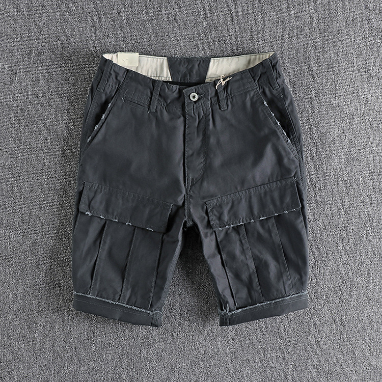 GrogeousBen Men's wholesale custom fashion multi pockets streetwear slim fit cargo mens summer shorts