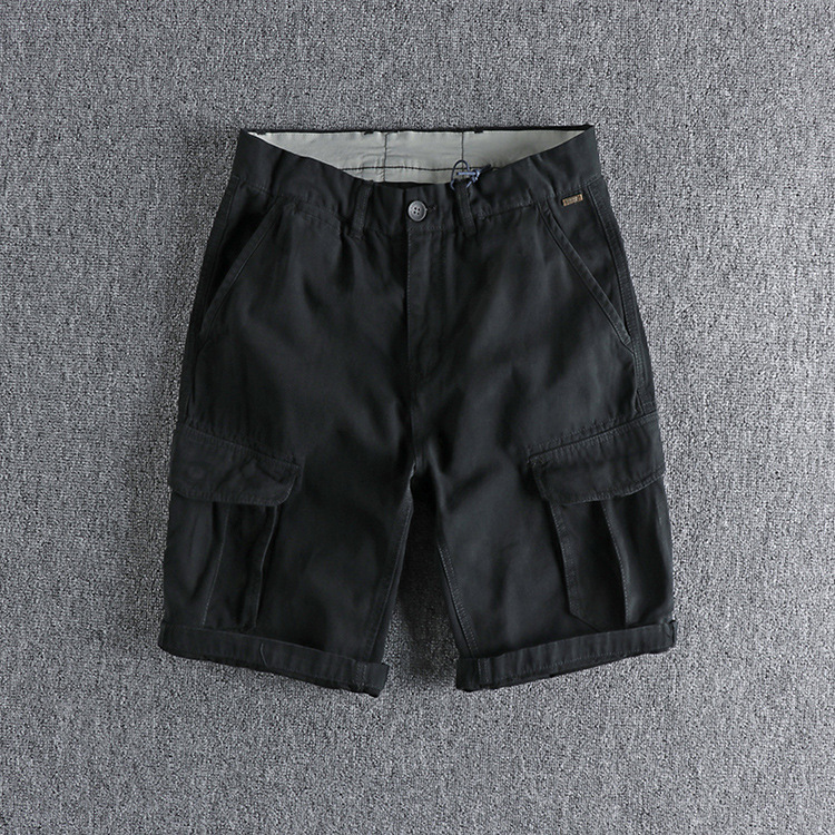 GrogeousBen Men's  High Quality Vintage Sweat Pants Mens Gym Shorts Pockets Plain Custom Cargo Shorts
