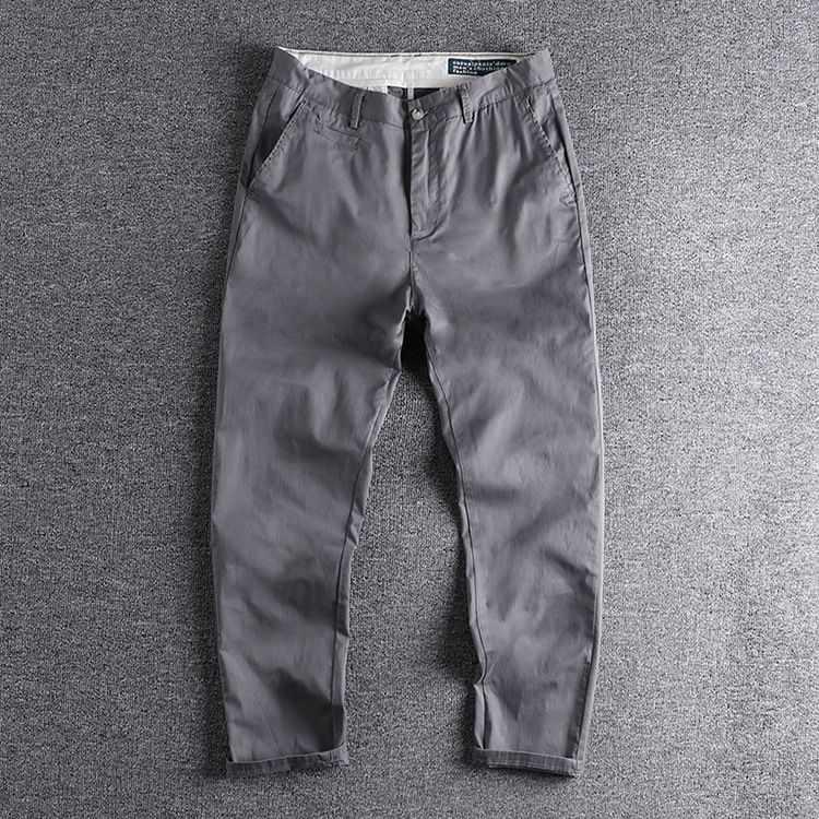 GrogeousBen Men's Flat  Fashion Plus Size Men's Pants Trousers Slim Fit Elastic Blank Track Casual Pants For Men