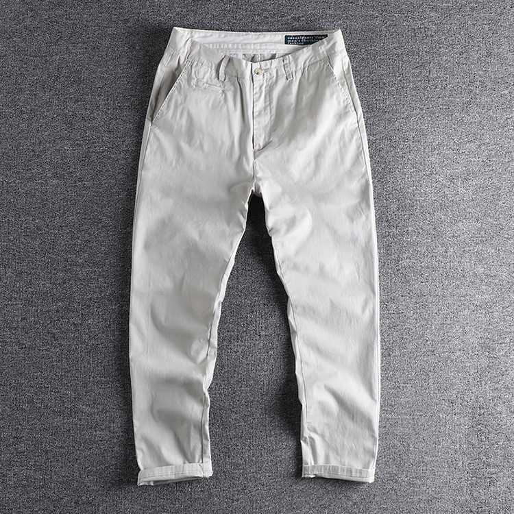 GrogeousBen Men's Flat  Fashion Plus Size Men's Pants Trousers Slim Fit Elastic Blank Track Casual Pants For Men