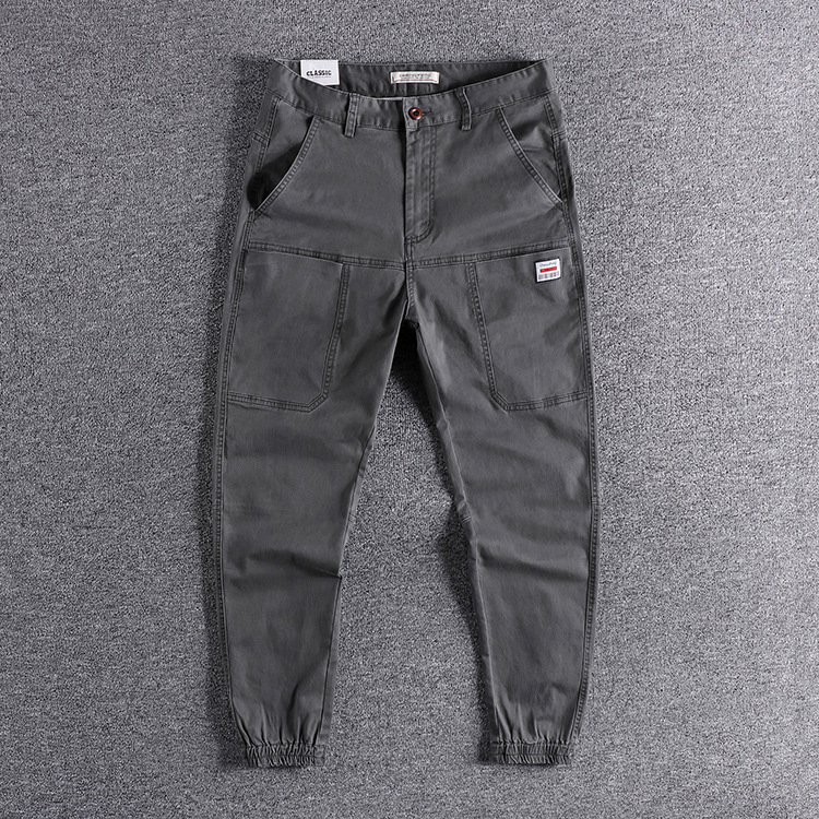 GrogeousBen Men's High Quality Casual Baggy Linen Joggers Pants For Men Custom Plus Size Straight Leg Harem Overalls Work Men's Trousers