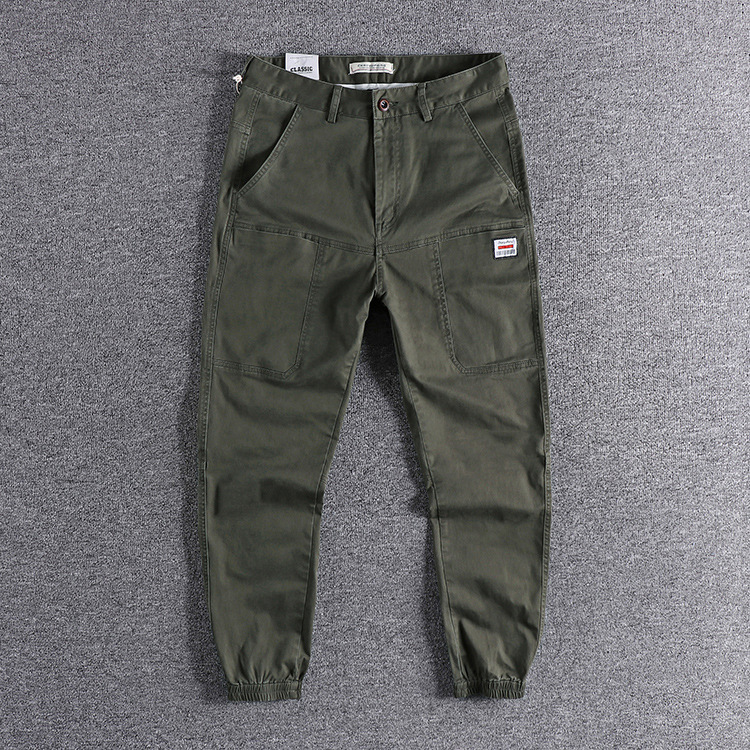GrogeousBen Men's High Quality Casual Baggy Linen Joggers Pants For Men Custom Plus Size Straight Leg Harem Overalls Work Men's Trousers