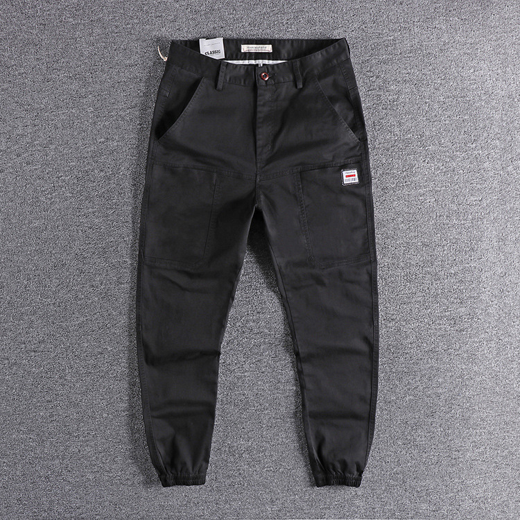GrogeousBen Men's High Quality Casual Baggy Linen Joggers Pants For Men Custom Plus Size Straight Leg Harem Overalls Work Men's Trousers