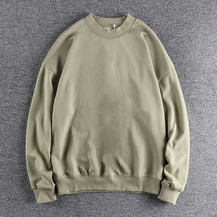 GrogeousBen Men's oversized hoodie vintage plus size jumper plain mock neck sweatshirts
