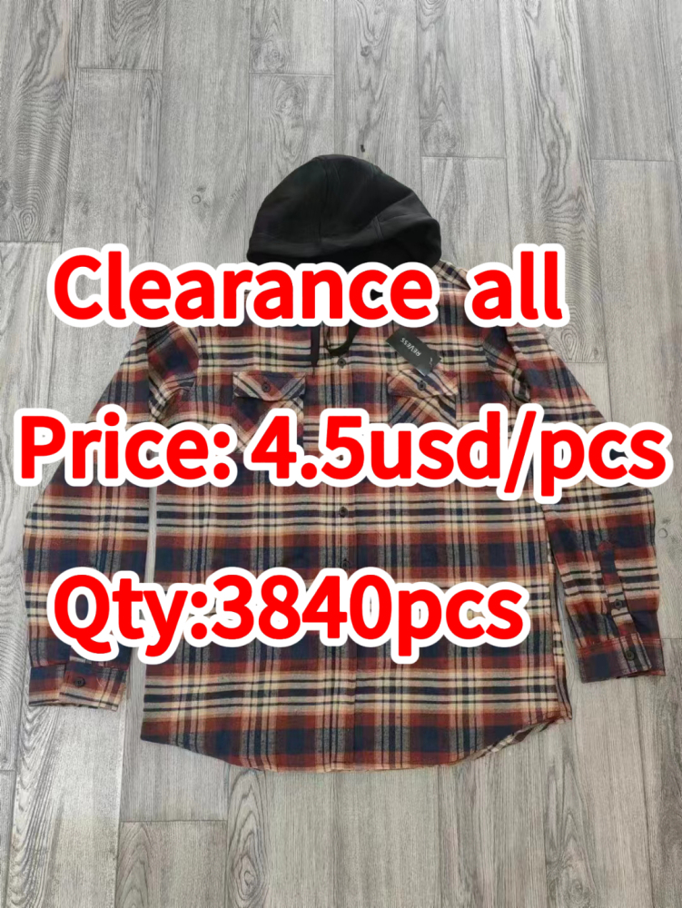 Clearance sale- Men's flannel hooded button-down plaid shirt cancel order