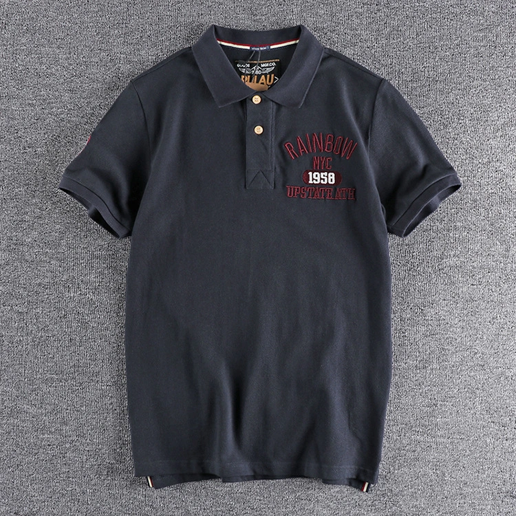 GrogeousBen Men's 100% Cotton Men's Blank Golf Polo T Shirts Embroidered Brand Logo Plain Short Sleeve Casual business
