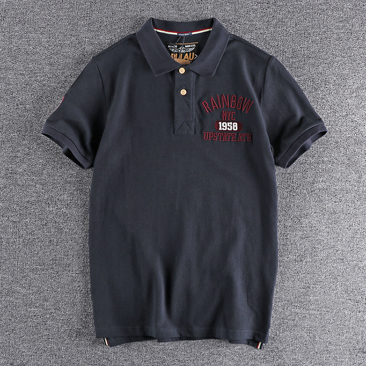GrogeousBen Men's 100% Cotton Men's Blank Golf Polo T Shirts Embroidered Brand Logo Plain Short Sleeve Casual business