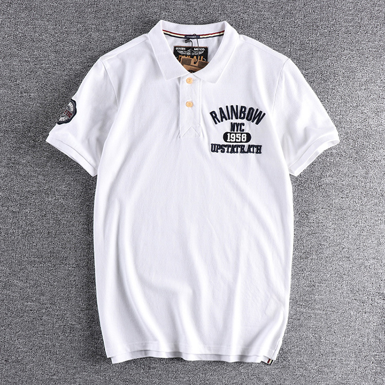 GrogeousBen Men's 100% Cotton Men's Blank Golf Polo T Shirts Embroidered Brand Logo Plain Short Sleeve Casual business