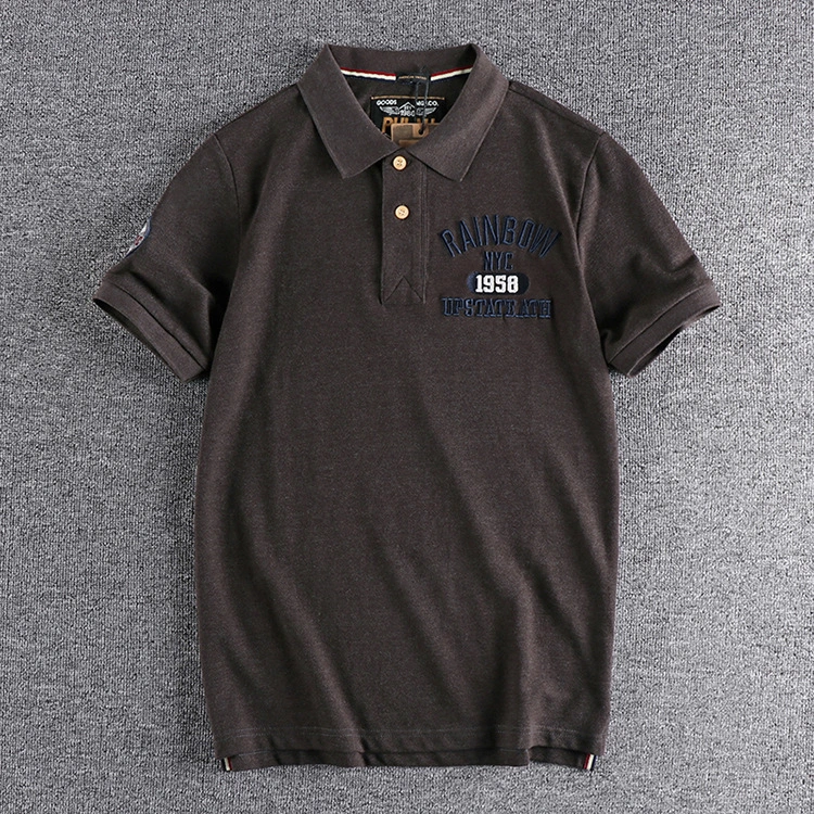 GrogeousBen Men's 100% Cotton Men's Blank Golf Polo T Shirts Embroidered Brand Logo Plain Short Sleeve Casual business
