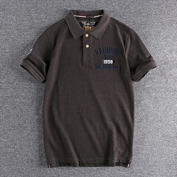 GrogeousBen Men's 100% Cotton Men's Blank Golf Polo T Shirts Embroidered Brand Logo Plain Short Sleeve Casual business