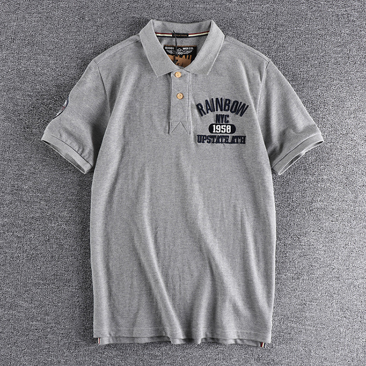 GrogeousBen Men's 100% Cotton Men's Blank Golf Polo T Shirts Embroidered Brand Logo Plain Short Sleeve Casual business