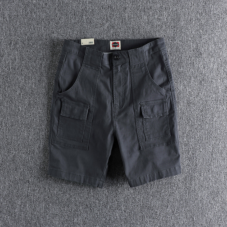 GrogeousBen Men's athletic custom work-wear button up Pants cargo Men fitness heavy cotton shorts