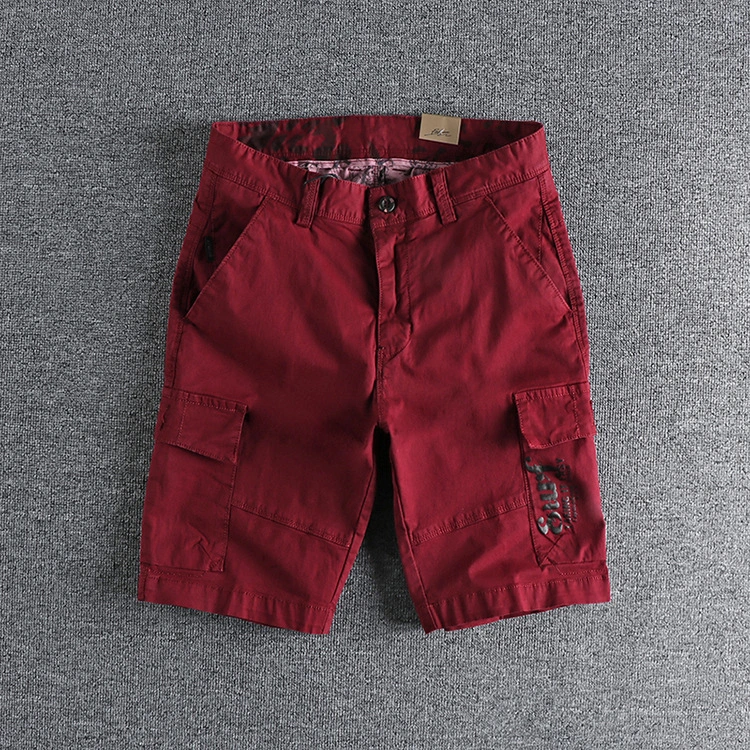 GrogeousBen Men's Utility multi pockets loose fit street wear pants washed causal men's half bottom cargo shorts