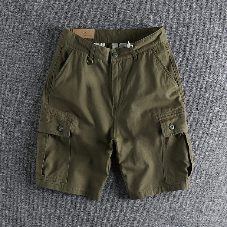 GrogeousBen Men's High Quality Cotton  Overalls Pants Summer  Cargo Shorts For Men