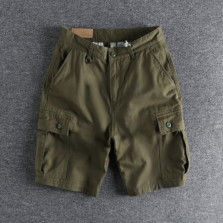 GrogeousBen Men's High Quality Cotton  Overalls Pants Summer  Cargo Shorts For Men