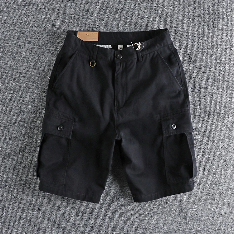 GrogeousBen Men's High Quality Cotton  Overalls Pants Summer  Cargo Shorts For Men