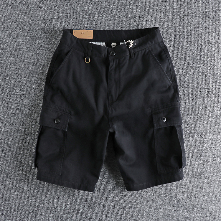 GrogeousBen Men's High Quality Cotton  Overalls Pants Summer  Cargo Shorts For Men