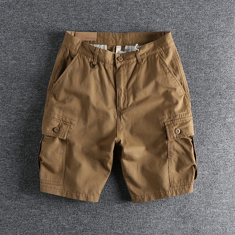 GrogeousBen Men's High Quality Cotton  Overalls Pants Summer  Cargo Shorts For Men