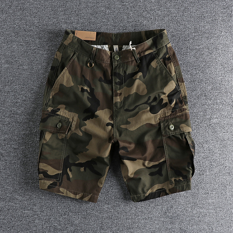 GrogeousBen Men's High Quality Cotton  Overalls Pants Summer  Cargo Shorts For Men