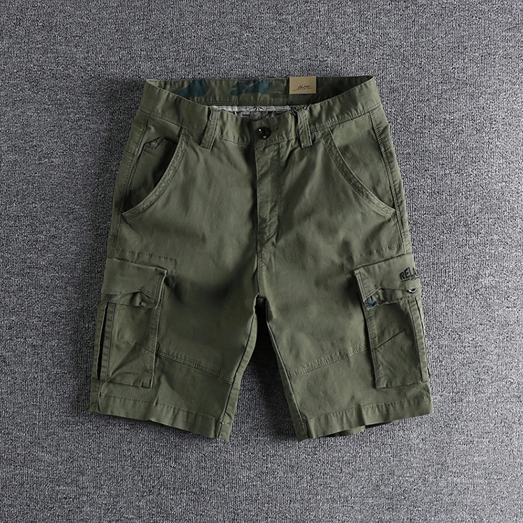 GrogeousBen Men's New Stvle Utilitv multi pockets loose fit street wear pants washed causal men's half bottom cargo shorts