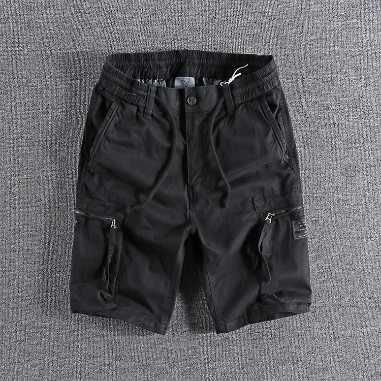 GrogeousBen Men's Summer Classical Shorts Men Little Elastic Pants Shorts Thin Cargo Pants Multi-pocket Cargo Shorts For Men