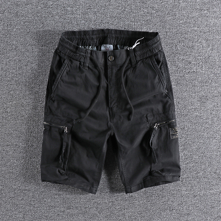 GrogeousBen Men's Summer Classical Shorts Men Little Elastic Pants Shorts Thin Cargo Pants Multi-pocket Cargo Shorts For Men