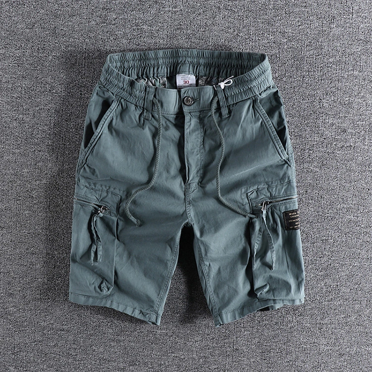 GrogeousBen Men's Summer Classical Shorts Men Little Elastic Pants Shorts Thin Cargo Pants Multi-pocket Cargo Shorts For Men