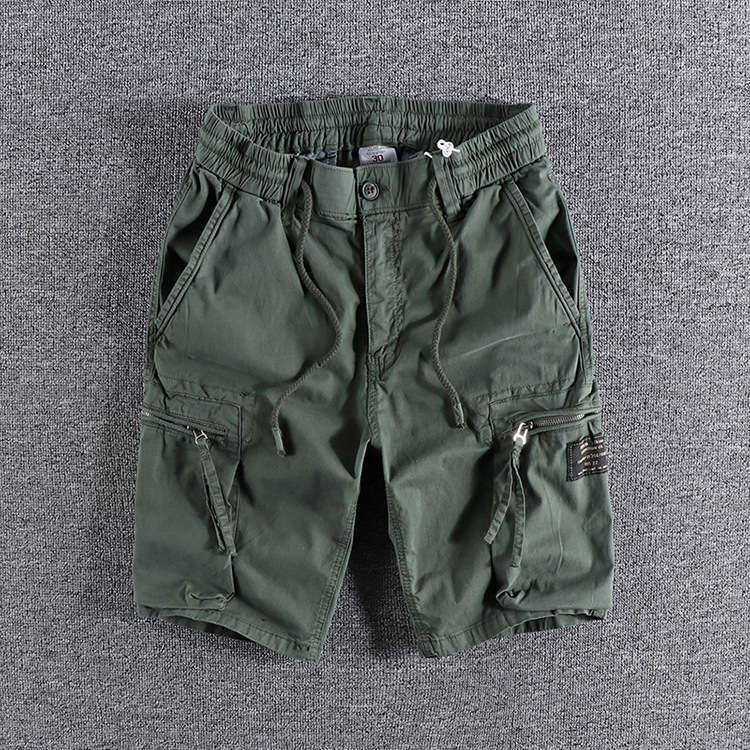 GrogeousBen Men's Summer Classical Shorts Men Little Elastic Pants Shorts Thin Cargo Pants Multi-pocket Cargo Shorts For Men