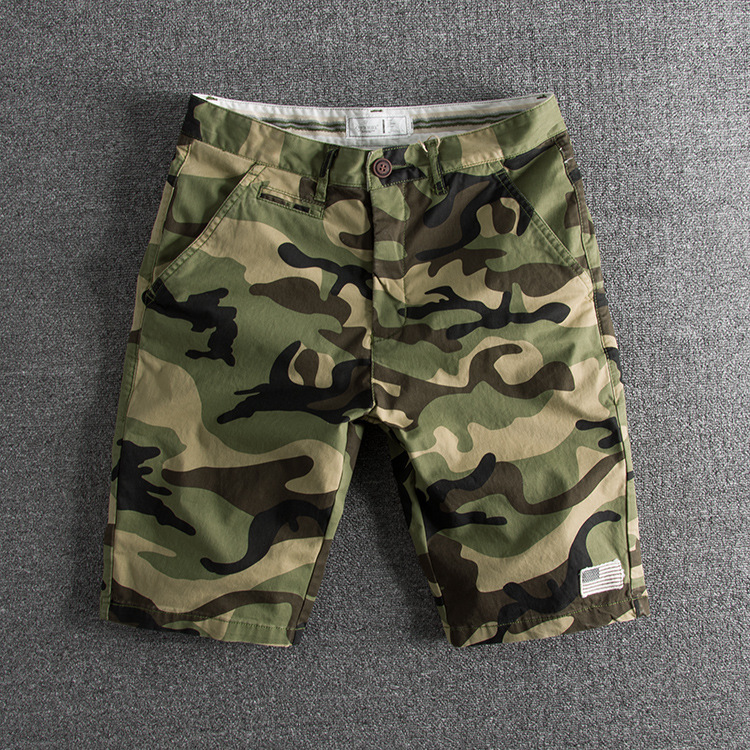 GrogeousBen Men's New Custom Camouflage Shorts Cargo Shorts Men Summer Casual Style Multi-pocket Shorts
