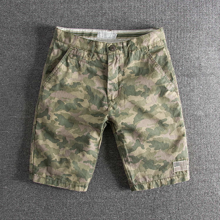 GrogeousBen Men's New Custom Camouflage Shorts Cargo Shorts Men Summer Casual Style Multi-pocket Shorts