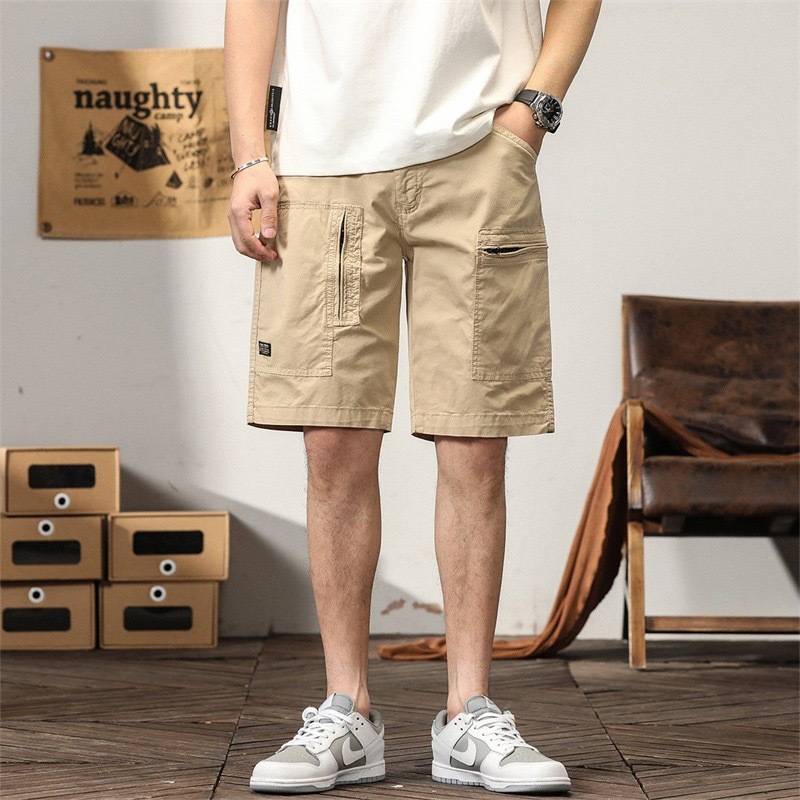 GrogeousBen Men's Fashion Street Pant Short Essential Short Pants Men Summer Quick Dry Cotton Short Pants