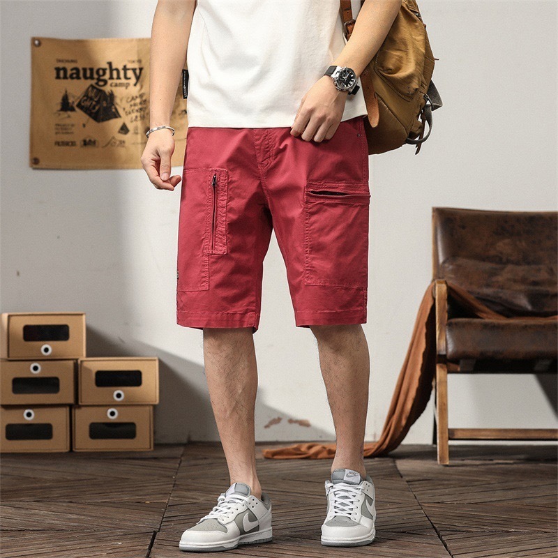 GrogeousBen Men's Fashion Street Pant Short Essential Short Pants Men Summer Quick Dry Cotton Short Pants