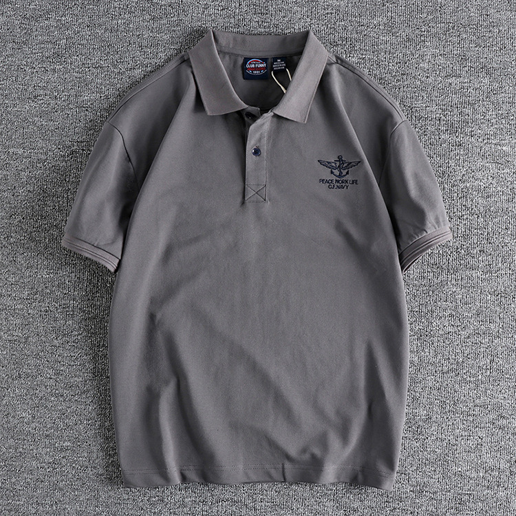 GrogeousBen Men's  embroidered polo shirt Summer New Hot Selling High Quality  Cotton 100% Men's Short Sleeve Polo Shirt
