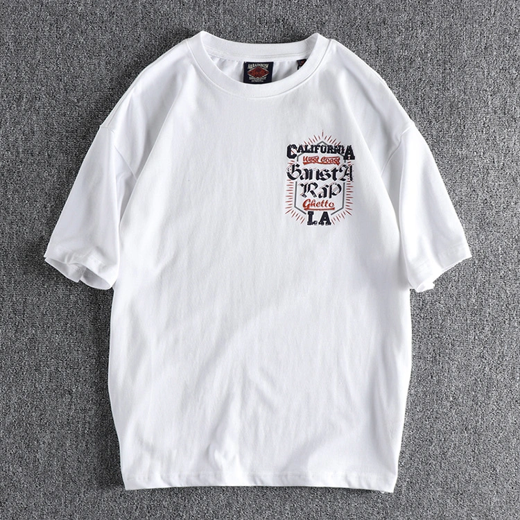 GrogeousBen Men's Summer new simple creative letter printed short sleeve men's T-shirt loose