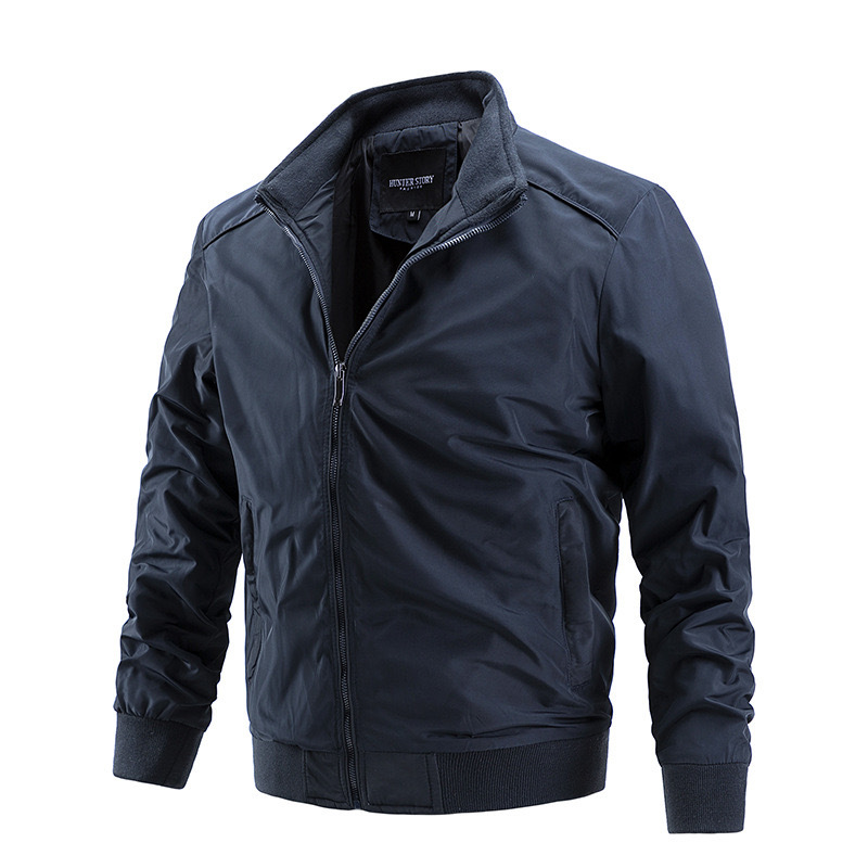 GrogeousBen  Men's Casual Windbreaker Jacket Coat Fashion Spring Autumn Outwear Stand Collar Slim Jacket Big Size