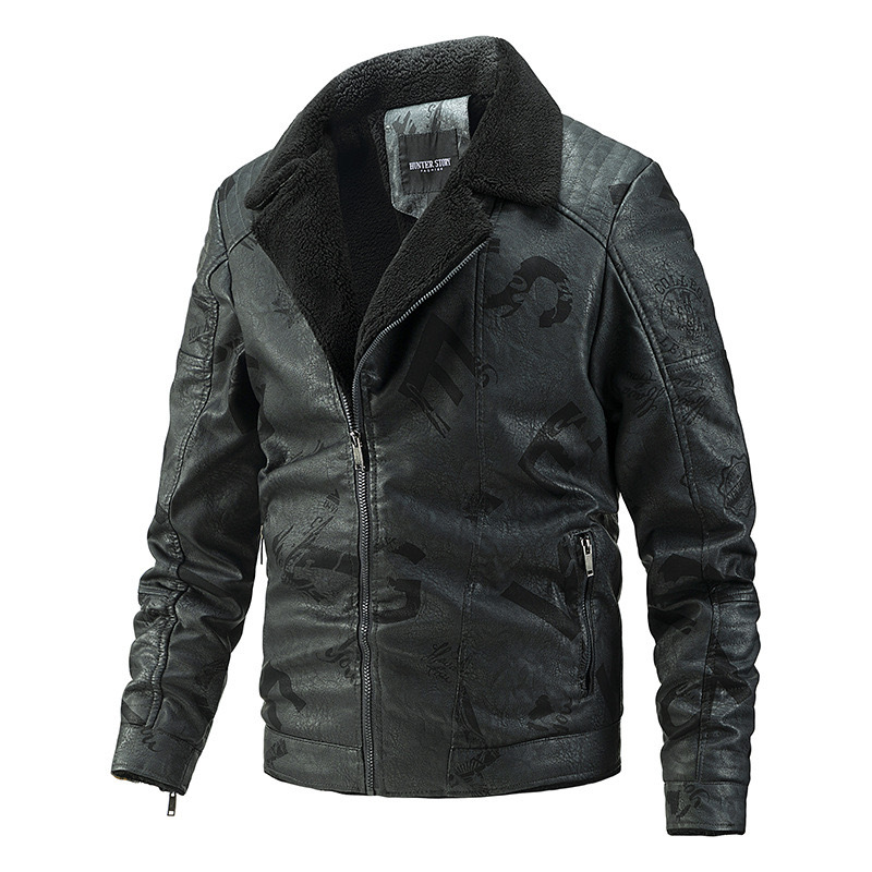 GrogeousBen  Men's winter fleece leather varsity jacket for men outdoor golf bomber jacket custom Men's Jackets & Coats