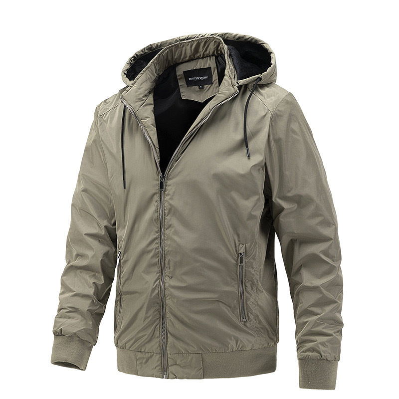 GrogeousBen  Men's Fashion Men's Spring Autumn Detachable Hooded Jackets Casual Sports Casual Thin Cotton Polyester Jacket For Jacket